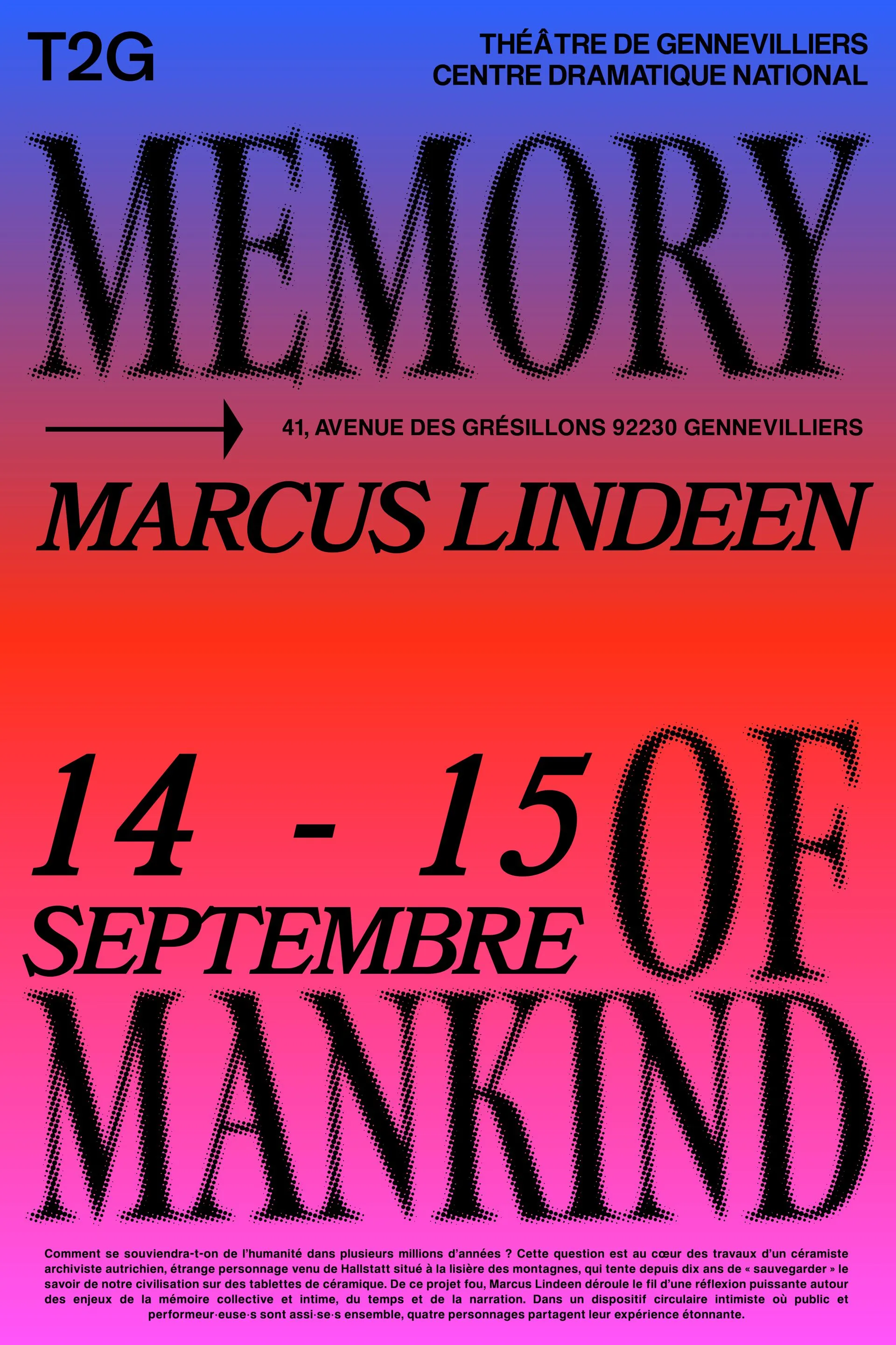 T2G — Affiche typographique variante B