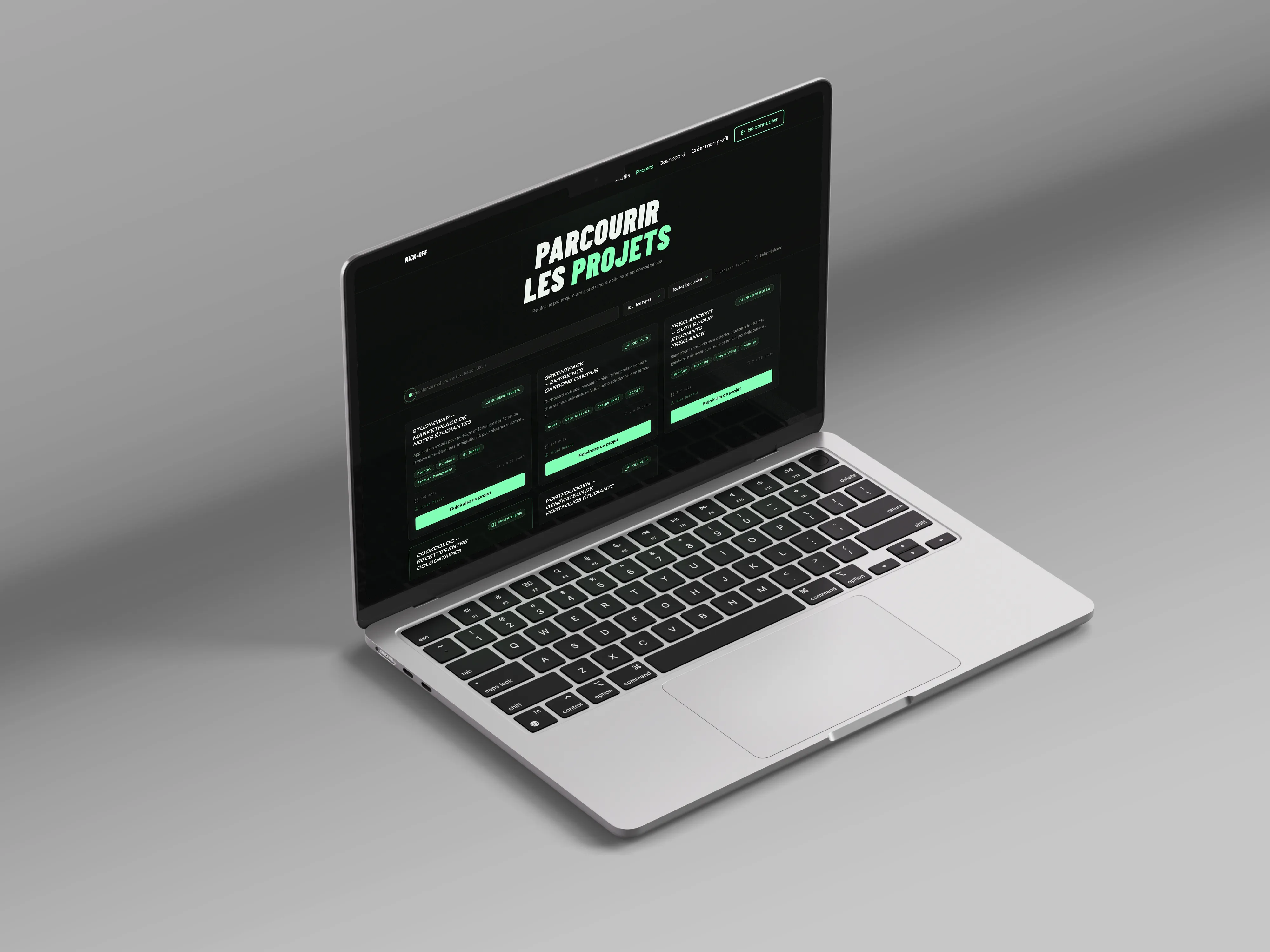 KICK-OFF — Mockup 2