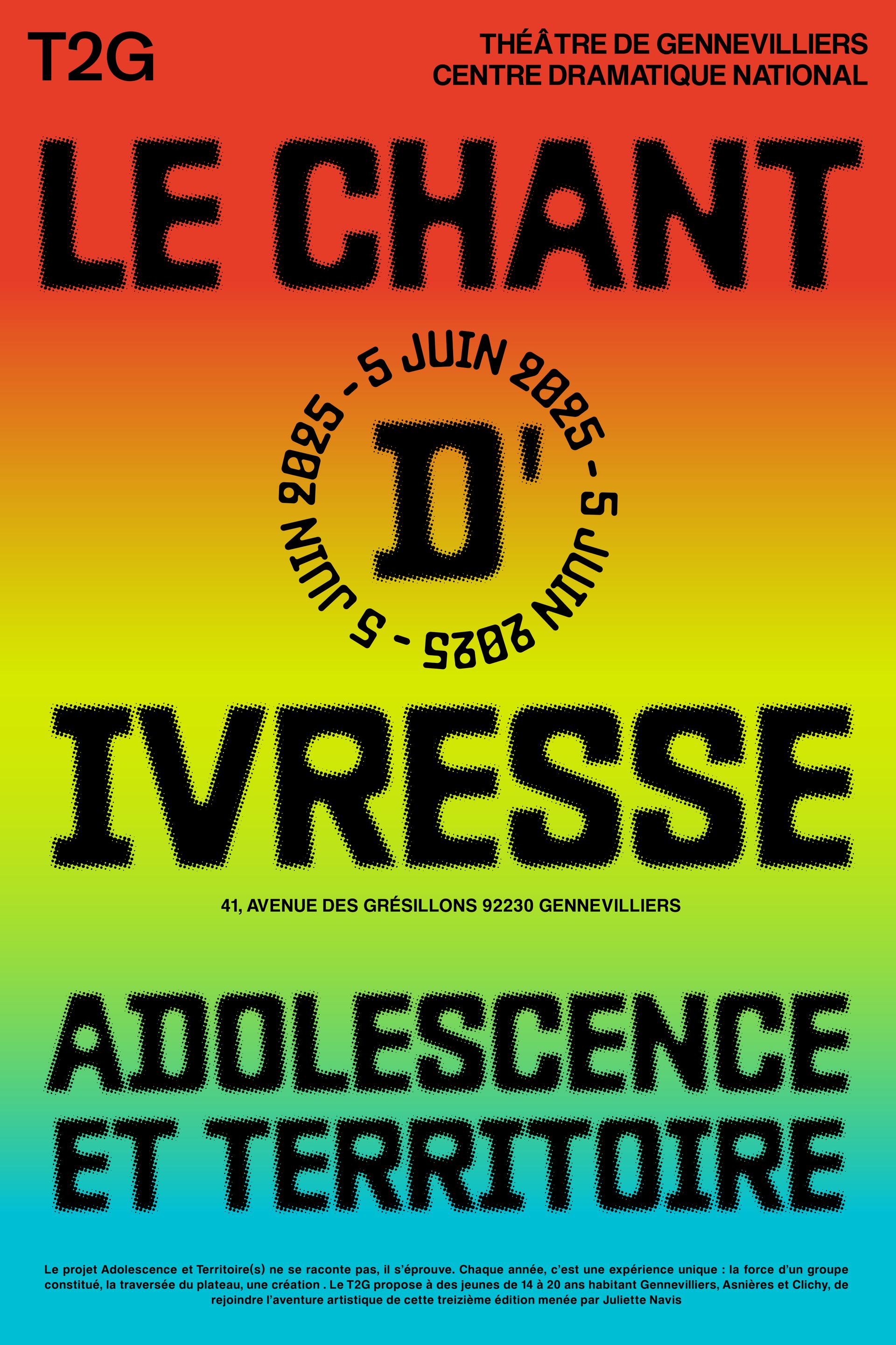 T2G — Affiche typographique variante A