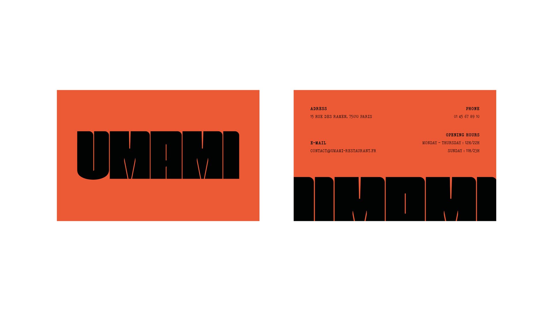 UMAMI — Sac packaging